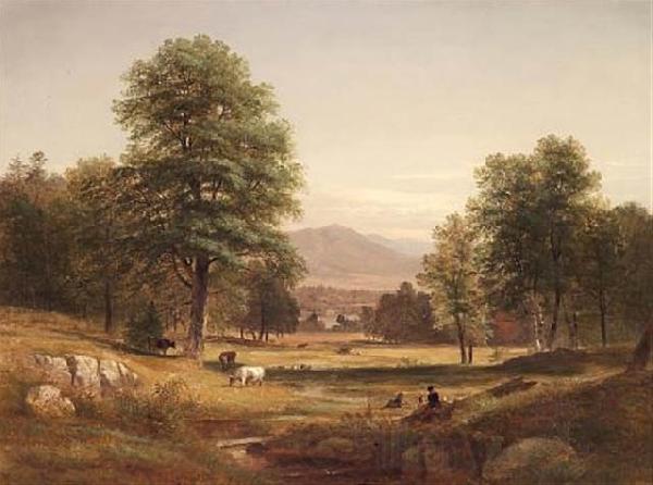 Samuel Lancaster Gerry Peaceful afternoon with sheep and cows. Spain oil painting art